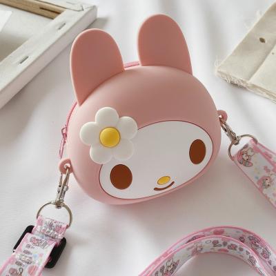 China 2021new Korean Children's Fashion Waterproof Cross Mini Bag Rabbit Simple Fashion Cute Shoulder Bag Cartoon Coin Purse for sale