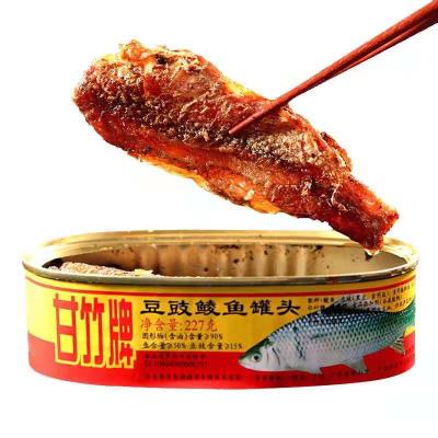 China Canned Dace In Black Bean Sauce Fermentation Soy Healthy Organic Canned Fish for sale