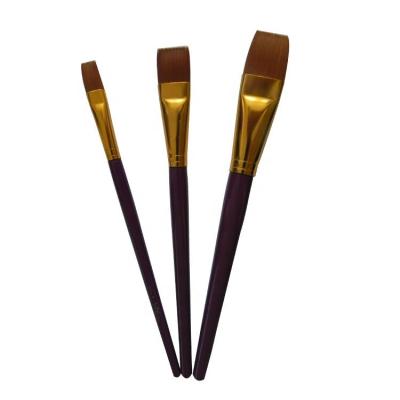 China Nylon Flat Paint Oil Painting Brush Set Art Painting Supplies for Acrylic and Oil Painting for sale