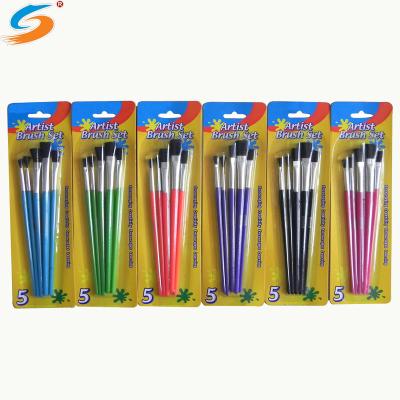 China Oil Paint Most Popular Brush Handle Assortment Artist Plastic Play Brush for sale