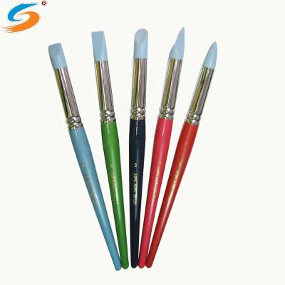 China 5pcs Large Size Oil Paint Special White Liquid Watercolor Rubber Brush Set for sale