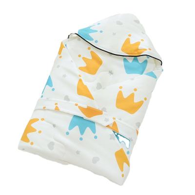 China Promotional Hihg Quality Anti-static Double Layer Baby Blanket With Hood Baby Hooded Blanket for sale