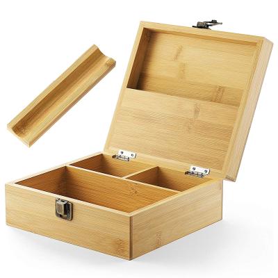 China Handmade Custom Engraving Rolling Box Bamboo Wooden Logo Gift Box Rolling Box Bamboo Smoking Wooden Box for sale