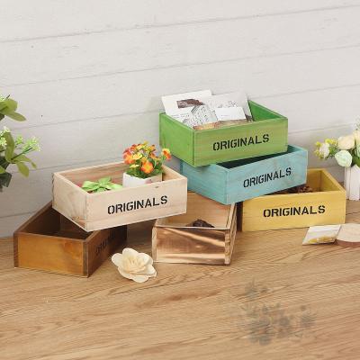 China Recycled Materials Custom Color Print Multifunctional Sundries Case Pretty Wooden Storage Box for sale