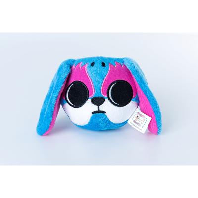 China Classic Short Stocked TAT Plush Toy with Polyester Fiber and Squeaker Machine Embroidery Lucha Dachshund Dog Chew Squeaky Toy for sale