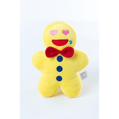 China Fast Shipping Durable Plush Stocked With Polyester Fiber Machine Embroidery Gingerbread Friends Guy Yellow Pet Toys Haunted for sale