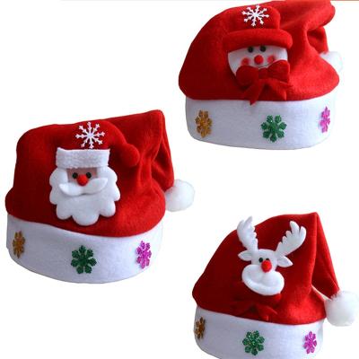 China 2021 Christmas Hats Xmas Hats Party LED Light Snowman Deer New Year Decoration Suppliers Christamas Home Decoration For Kids for sale