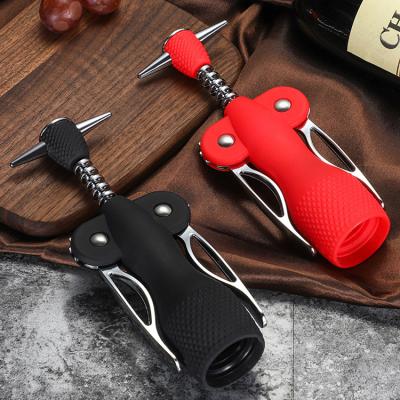 China Manual Stainless Steel Viable Corkscrew Wrench Durable Red Wine Bottle Corkscrew for sale