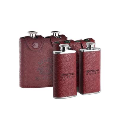 China 2021 Traditional New Custom Color Style 2 In 1 Hip Flask Gift Set Hip Flask Set With Logo for sale