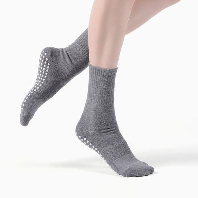 China Wholesale soft tube middle grip good quality adult pilates dance micro pressed women's clothing cotton yoga socks for sale