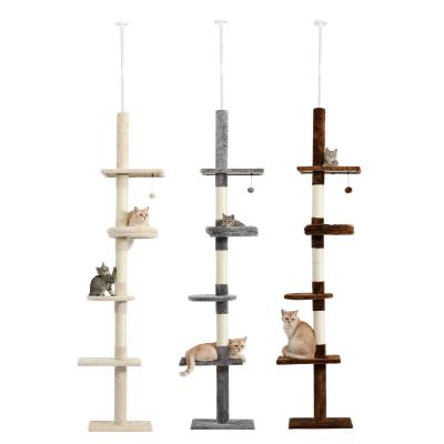 China Environmental Wooden Cat Tree Tower Corrugated Cardboard Cat Tower Cheap Cat Tree Tower Climbing for sale