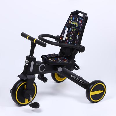 China Ride On Toy 2021 Hot Selling Foldable Ride On Car Light Creative Tricycle 4 In 1 Baby Tricycle Stroller for sale