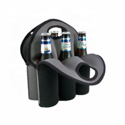 China 6 Pack Waterproof Custom Wine Beer Bottle Holder Cooler Neoprene Bottle Holder Bag For Beer Storage for sale