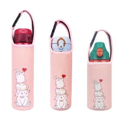 China Custom Water Bottle Carrier Neoprene Cup Sleeve Cooler Insulated Bottle Sleeve Holder for sale