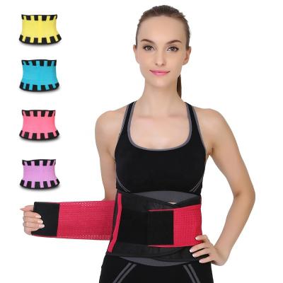 China Universal Custom Slim Workout Sweat Sport Belt Neoprene Sauna Waist Trainer Trimmer Back Support Belt for sale