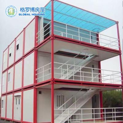 China 20ft 2 story full furnished expandable living homes bathroom prefab container home houses for sale