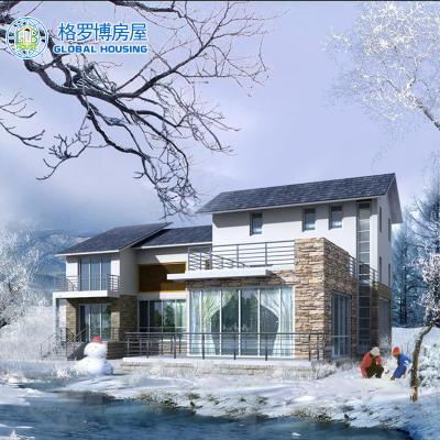 China Hottest Environmentally materials modern design light steel villa, luxury family homes for sale