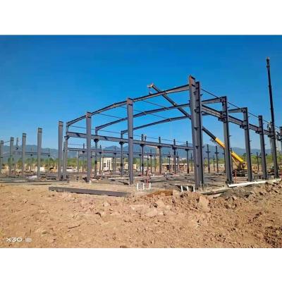 China H beam workshop building warehouse structural angar fabrication prefab steel structure for sale