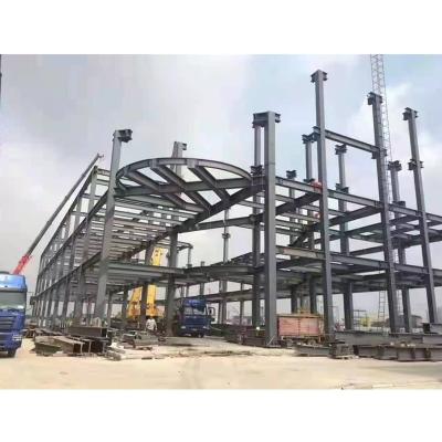 China Prefab steel building jints and fitings prefabricated garage staduim steel structure for sale