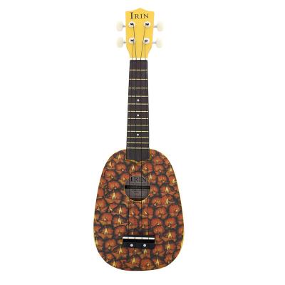 China Pluck 2022 IRIN Hot Sale Beginner's First Education Learning 21 Inch Small Pineapple Ukulele Guitar for sale