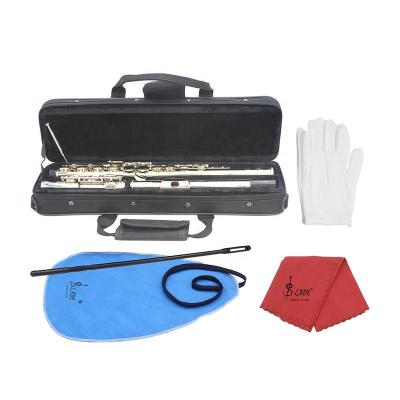 China Professional Performance Musical Instrument Factory Direct Sales Nickel Plating Slade 16 Hole C Tone Flute With E Key for sale