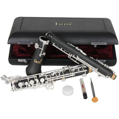 China Professional 22 Key Black Silver BB Key Body Tube Bakelite Full Automatic Performance Oboe Designed For Player Level for sale