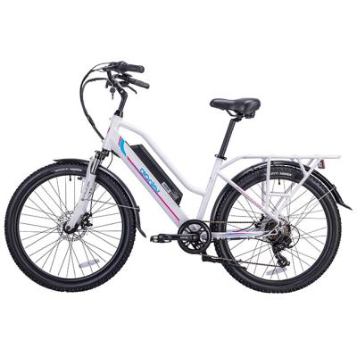 China Aluminum alloy OEM production city ebike Shimano 7 speed clutch urban electric bike for women e bike for sale