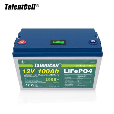 China USA Warehouse LiFePO4 Battery Pack 12V 100Ah BMS Solar Lithium Battery for RV/Yacht/Marine/Solar/Golf Cart/UPS LF4160 LCD 12V 100Ah for sale