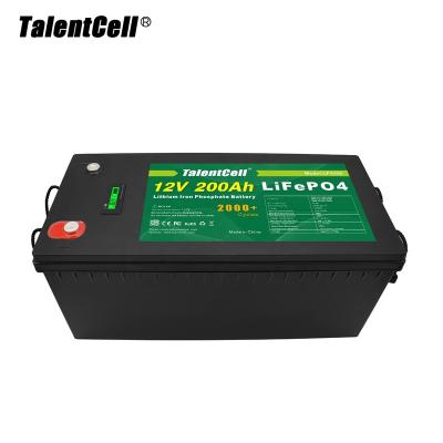 China TalentCell Lithium Lifepo4 Battery Pack 150AH 300AH LiFePO4 12V 200Ah Big Deep Cycle Battery For BOATS/RV/UPS 200Ah for sale