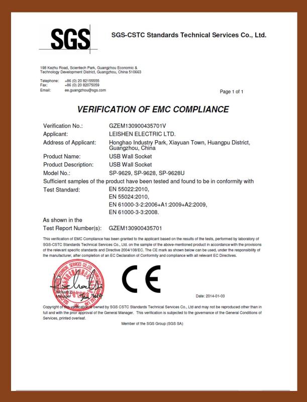 CE - Guangzhou Leishen Electric Manufacturing Co., Ltd.