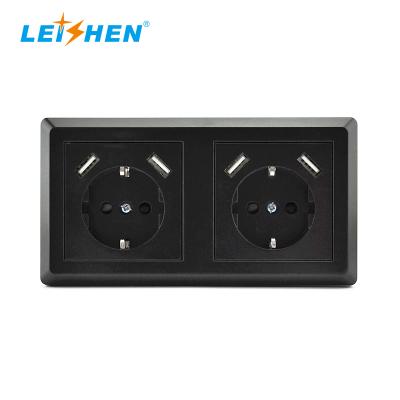 China Wholesale EU Wall Socket 2020 EU Style Smart Switch Socket Universal EU WALL POWER SOCKET With USB Outlet for sale