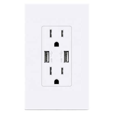 China Standard Type USA 110v 15a 2 Pin Electrical Outlet 8 Strip USA Electrical Outlet Wall Outlet Cover AC Outlet Cover for sale