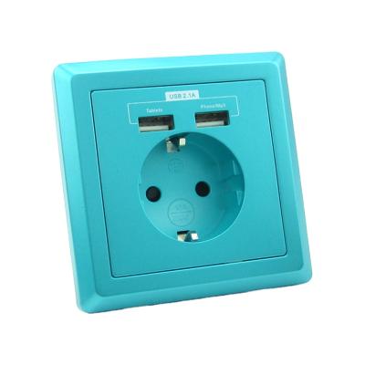 China Universal Usb Usb 2.4a 2 Port Strip Wall Euro Wall Socket Leishen Socket Outlet 1 Tuya Socket With Usb for sale