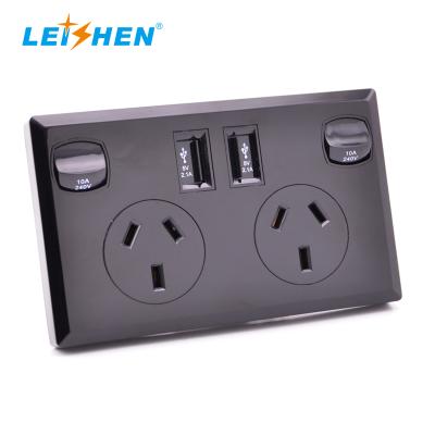 China SAA Double Wall Power Point Light Switch Residential / General Purpose Australian Standard Australia Standard Socket for sale