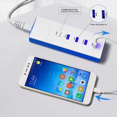 China High Quality Residential / Multipurpose Smart Power Strip With 4 Port USB Charger From Professional Factory Directly for sale