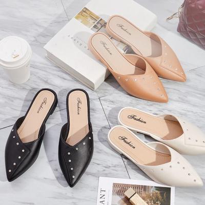 China Factory price round around sandals for ladies casual shoes new fashion women release women shoes half slides for sale