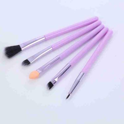 China Plastic Spot Brush Profesional Makeup Set Brush 5 Pcs Handle Makeup Brush for sale