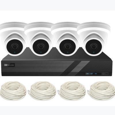 China NIGHT VISION 4CH POE NVR Kits With 4pcs 5MP Turret Dome Camera With MIC for sale