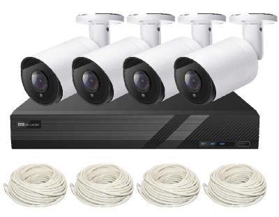 China NIGHT VISION CCTV Security 4CH PoE NVR Kit with 4pcs 5MP ColorVu Bullet HD Audio Waterproof IP Cameras for sale