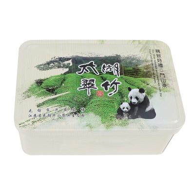 China New Packing Green Tea Cans Household Black Tea 100g 250g Square Sealed Tinplate Tea Can Empty Packing Box for sale