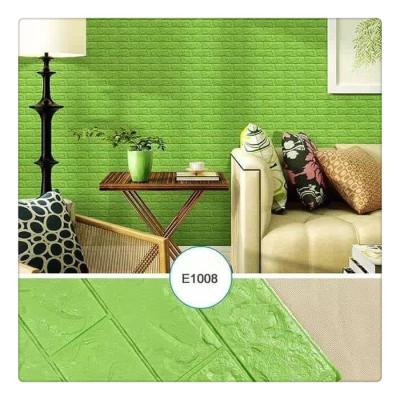 China Pink White PE Wall Panels 3d Brick Wallpaper 3d Foam Wall Stickers for Home Decoration for sale