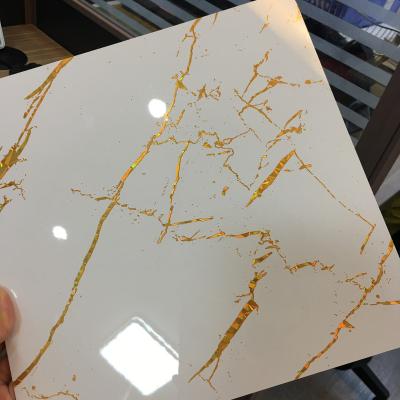 China 3mm 1220*2440mm 4ft by 8ft UV high glossy pvc wall Sheet Pvc Marble Sheet for Wall Decoration for sale