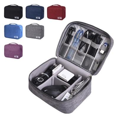 China Durable Travel Accessories USB Zipper Storage Bag Portable Electronic Cable Insert Workout Storage Bag Instant Custom for sale