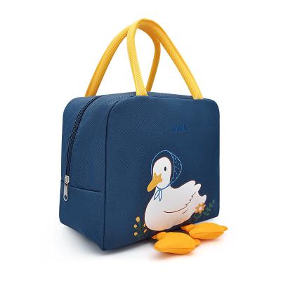 China Polyester Custom Cheap Yellow Duck Small Picnic Lunch Bag Lunch Bag Packing Bag Waterproof Insulation Bag for sale