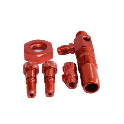 China Industrial Equipment China One-Stop Custom Electro Tinting Red Anodized CNC 5 Spindle Milling Truning Precision Metal Parts for sale