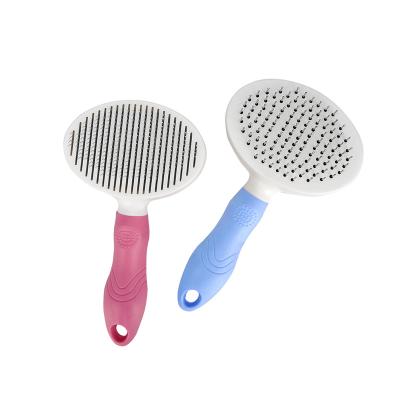 China Stored Portable Grooming Polisher Cat Reusable Dog Grooming Brush Pet Hair Remover Comb Self Cleaning for sale