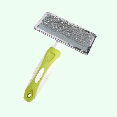 China Pet Grooming Tool Cat Hair Remover Dog Self Stocked Cleaning Massage Brush Stainless Steel Automatic Needle Comb for sale