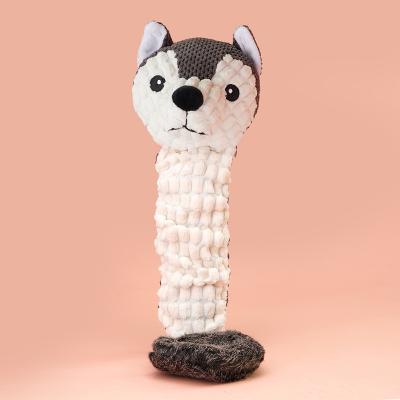 China Wholesale Soft Cute Stuffed Dog Toy Doll Interactive Pet Cat Plush Squeaky Toy Velvet Pet Toys Accessories Cats/Dogs Cute Animal Chew Pet for sale