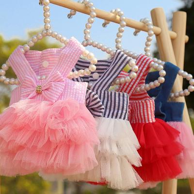 China Fashion Cute Dog Clothes Pet Puppy BOW Cute Dress Skirt Summer Clothes Dog Dresses for sale