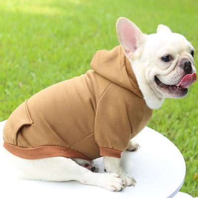 China New CLASSIC White Pet Pocket Hoodie Sweater Pet Puppy Clothes Dog Coat Hat Clothing Dog Jacket Winter for sale